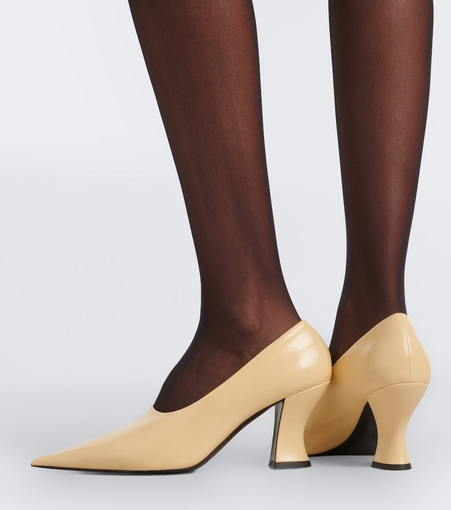 White Khaite Colleen leather pumps - Mid Heel Pumps