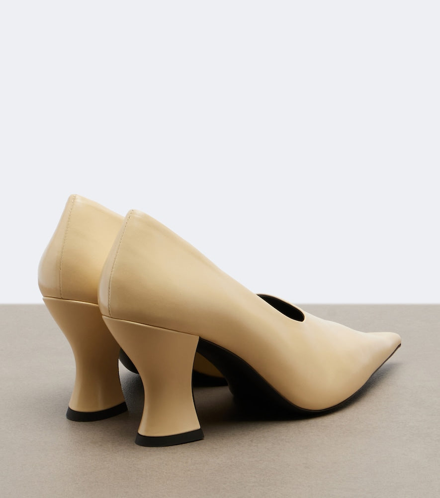 White Khaite Colleen leather pumps - Mid Heel Pumps
