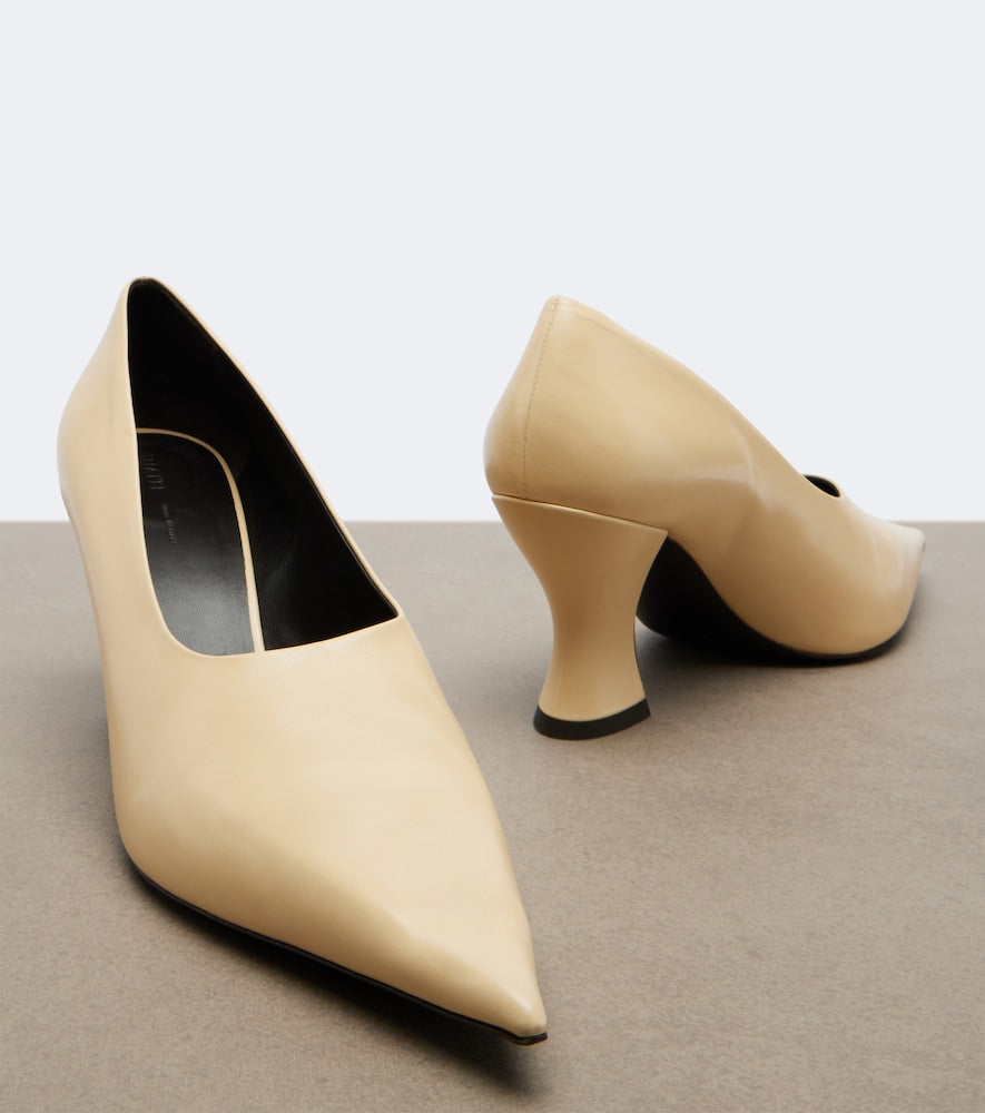 White Khaite Colleen leather pumps - Mid Heel Pumps