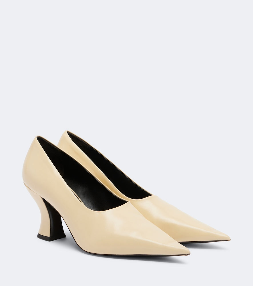 White Khaite Colleen leather pumps - Mid Heel Pumps