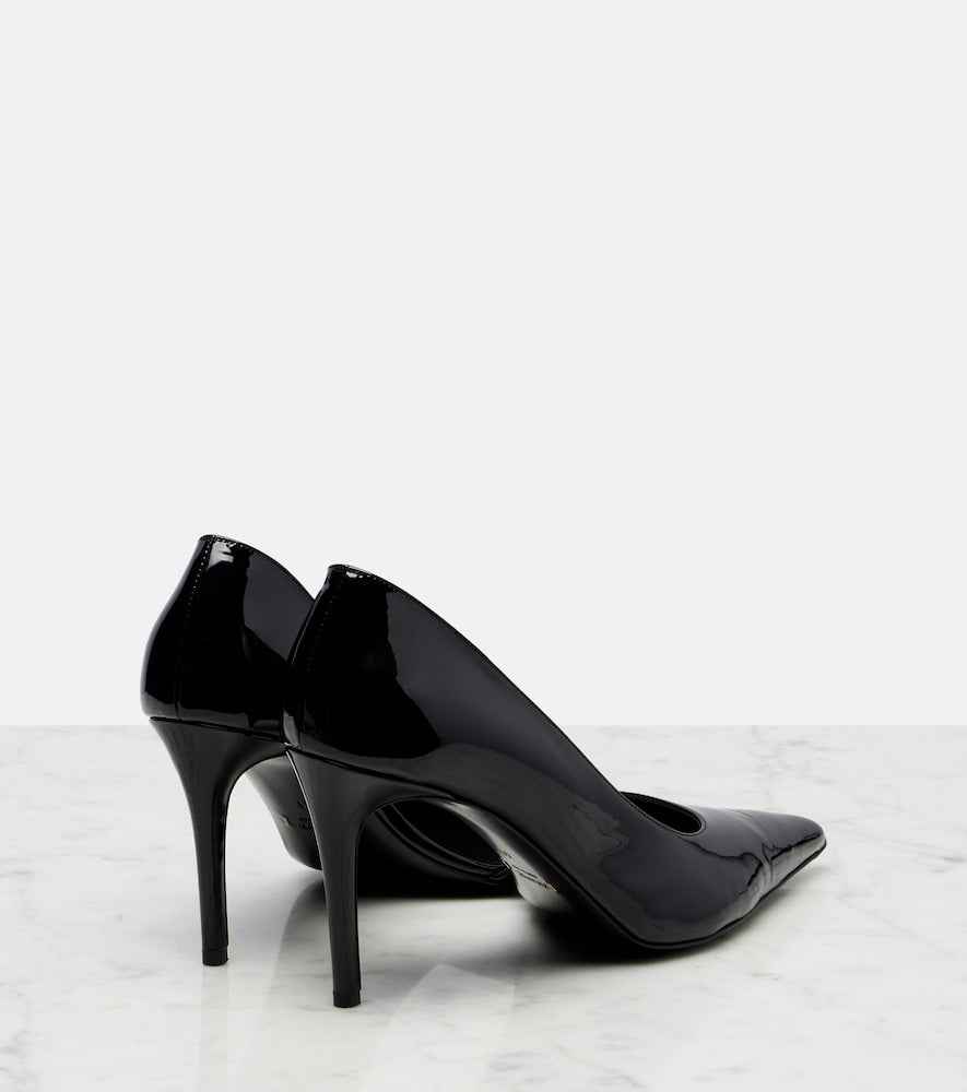 Khaite Jett D'Orsay 85 patent leather pumps in Black - Mid Heel Pumps