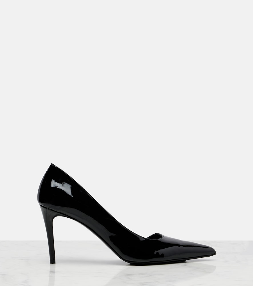 Khaite Jett D'Orsay 85 patent leather pumps in Black - Mid Heel Pumps