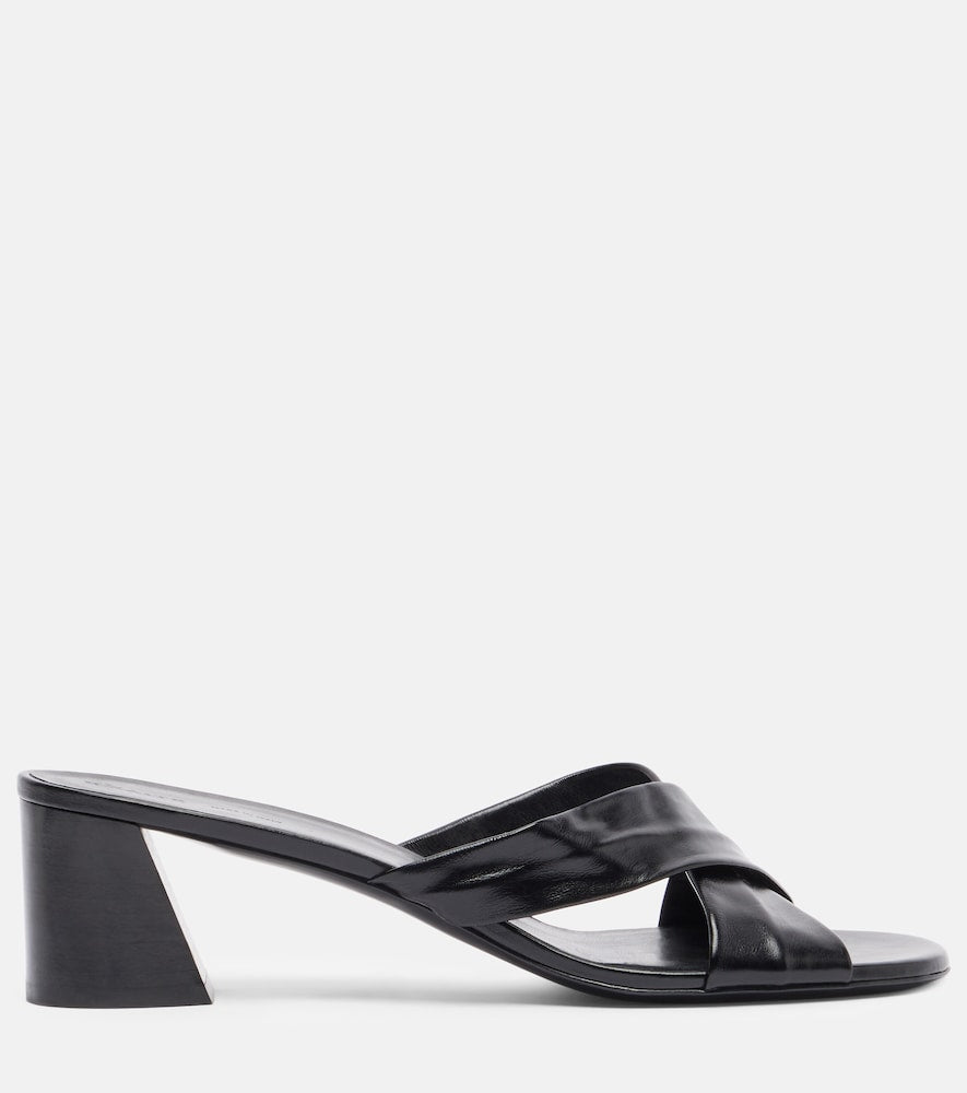 Khaite Liria 55 leather mules in Black - Heeled Sandals