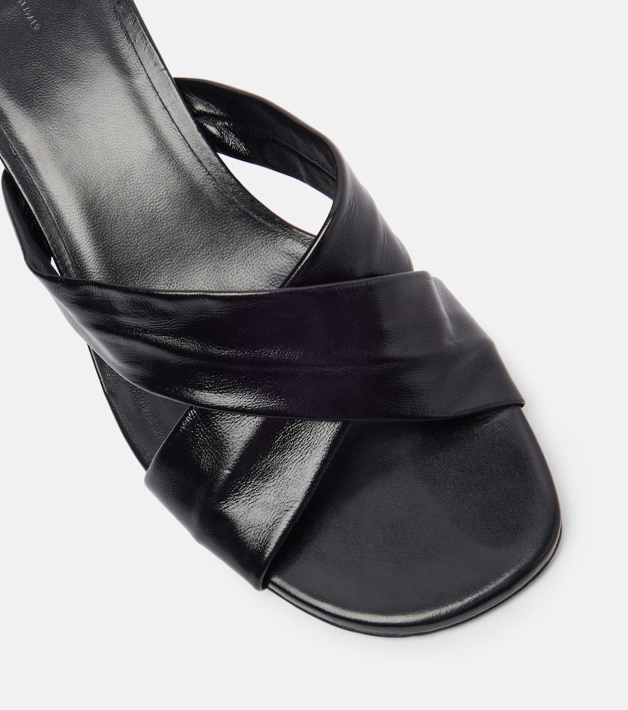 Khaite Liria 55 leather mules in Black - Heeled Sandals