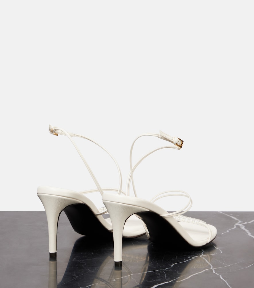 White Khaite Loop 75 embellished leather sandals - Heeled Sandals