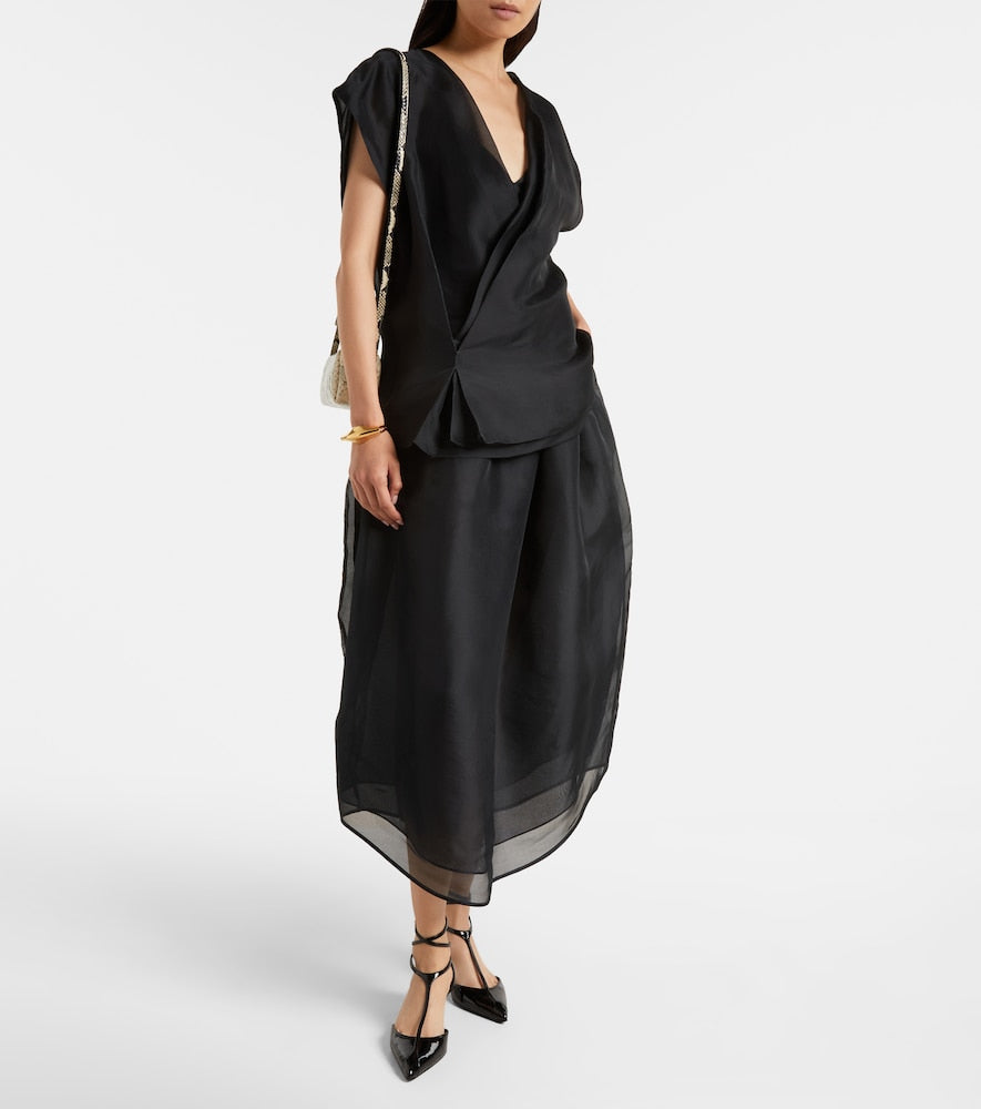Khaite Mia patent leather pumps - Black Mid Heel Pumps