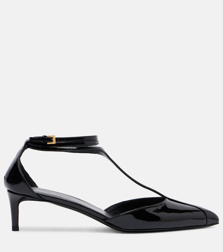 Khaite Mia patent leather pumps - Black Mid Heel Pumps