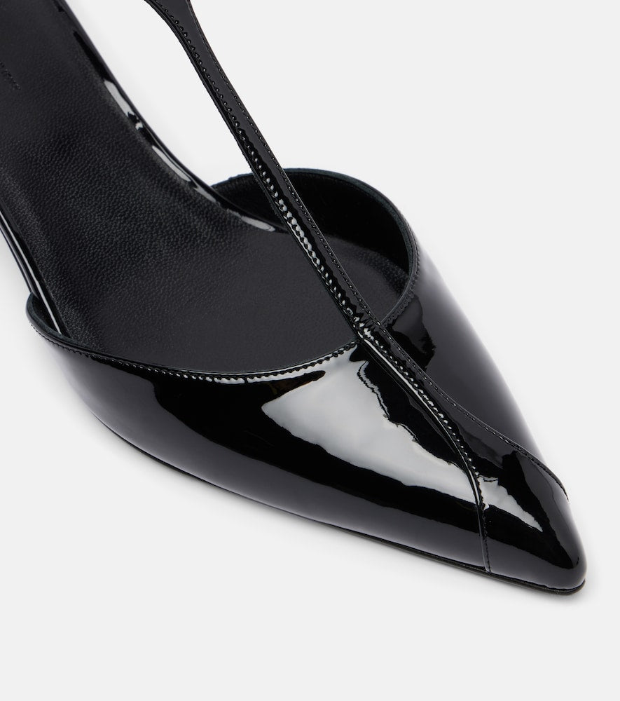 Khaite Mia patent leather pumps - Black Mid Heel Pumps
