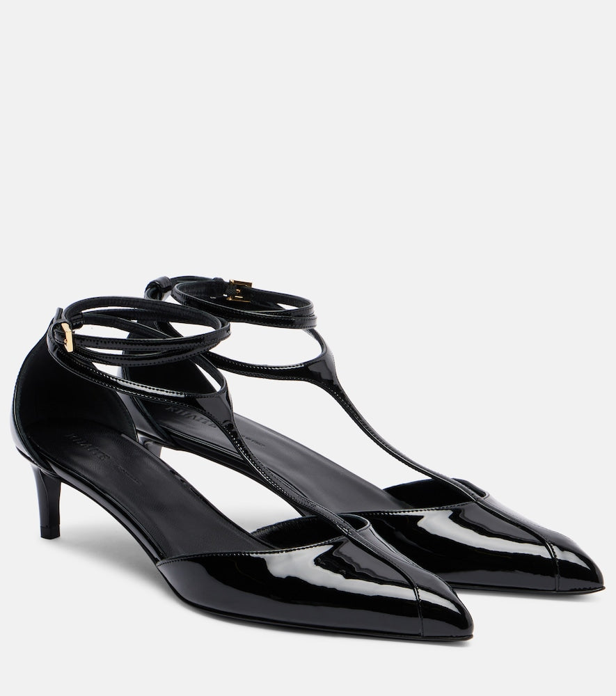 Khaite Mia patent leather pumps - Black Mid Heel Pumps