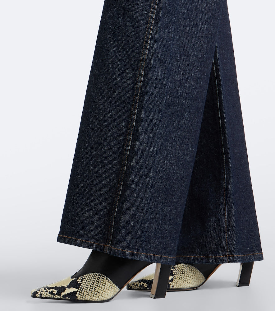 Khaite Nevada leather ankle boots - Black Mid Heels