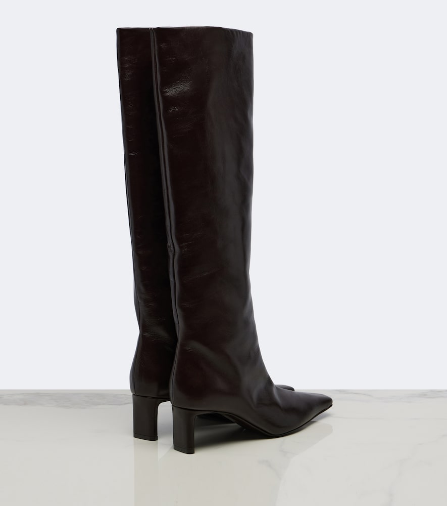 Khaite Ona leather knee-high boots (Brown) - Knee-high Boots