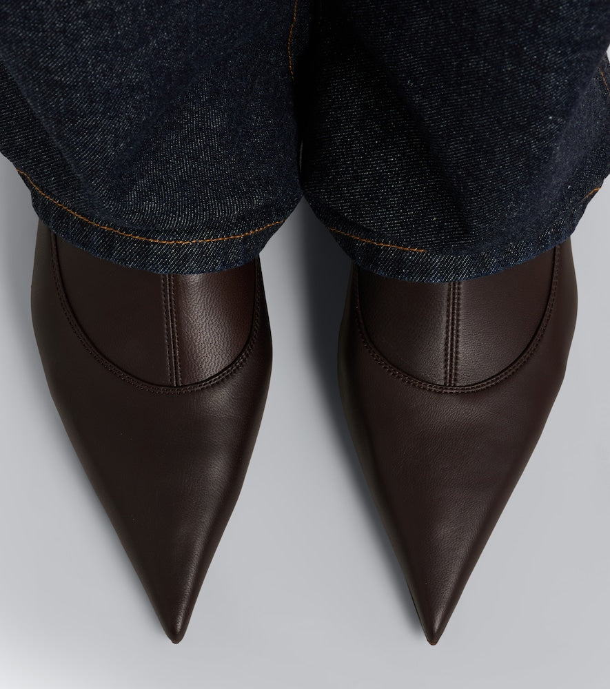 Brown Khaite Valerie leather mid-calf boots - Mid Heels