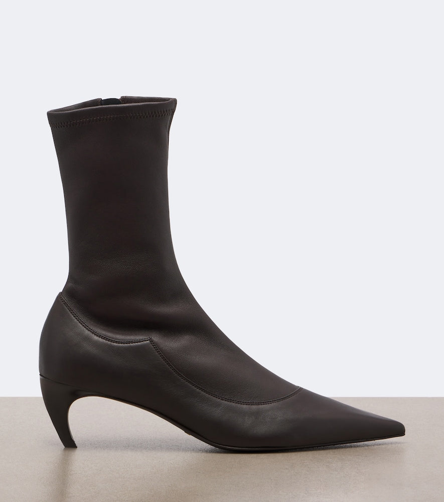 Brown Khaite Valerie leather mid-calf boots - Mid Heels