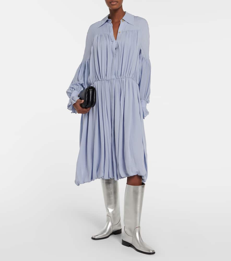 Khaite Wooster metallic leather riding boots