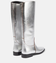 Khaite Wooster metallic leather riding boots