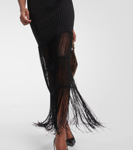 Khaite Zare fringed ribbed-knit maxi dress