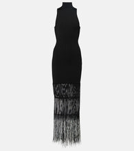 Khaite Zare fringed ribbed-knit maxi dress. Khaite Zare 流苏罗纹针织长裙
