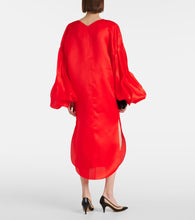 Khaite Zelma puff-sleeve silk gown