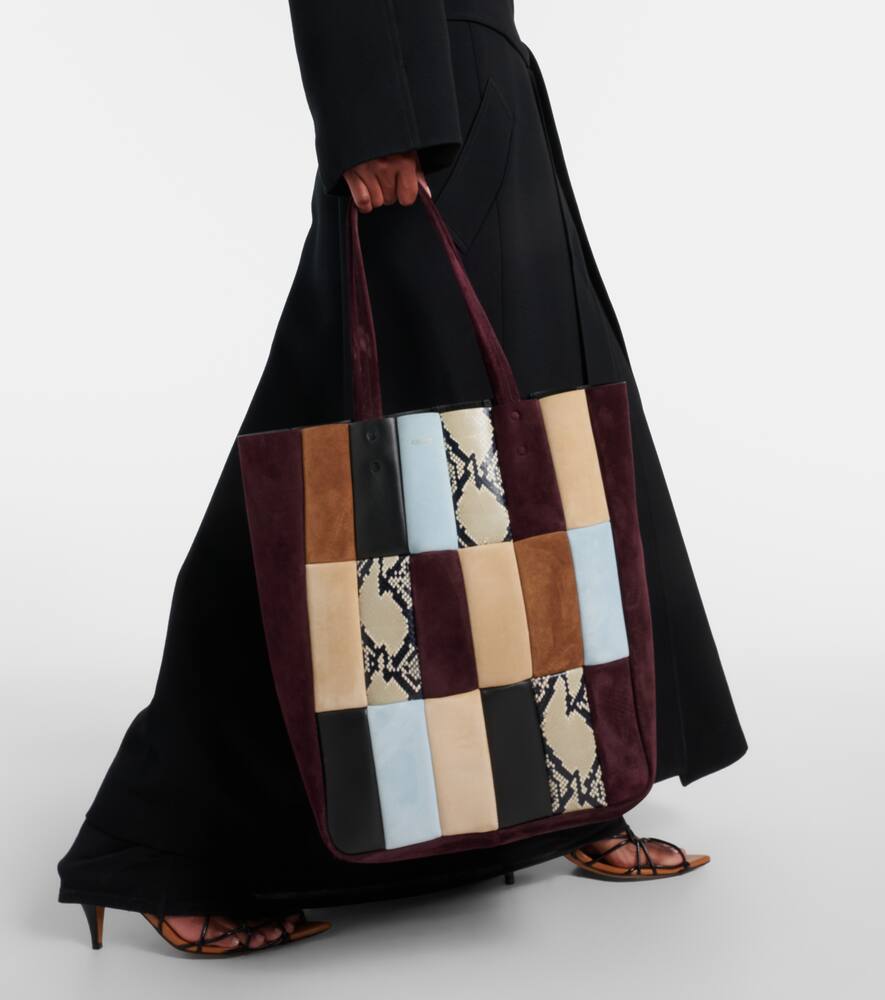 Khaite Zoe patchwork leather tote bag