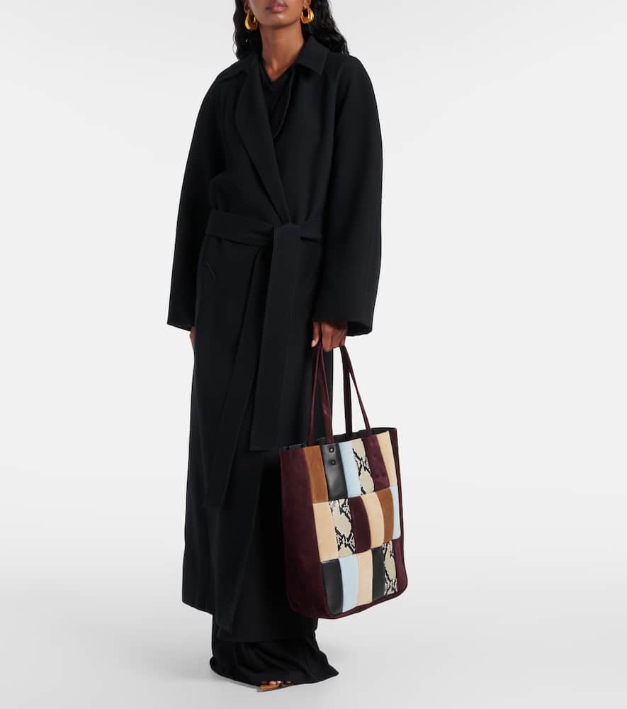 Khaite Zoe patchwork leather tote bag