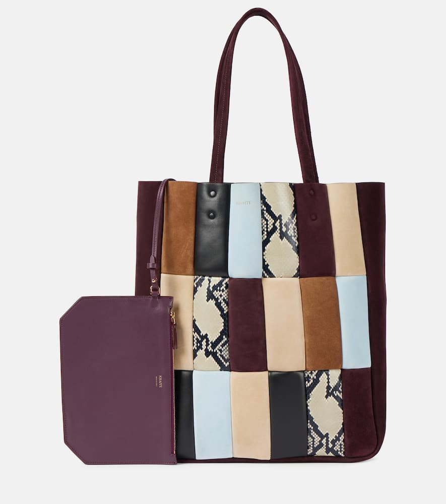 Khaite Zoe patchwork leather tote bag