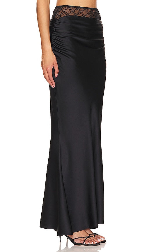 Kiki de Montparnasse Exposed Lace Handcuff Skirt in Black