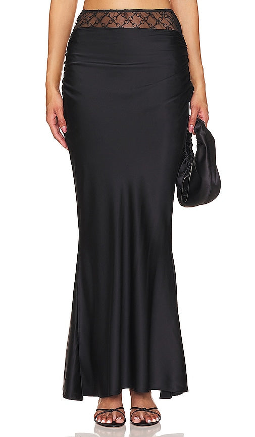 Kiki de Montparnasse Exposed Lace Handcuff Skirt in Black - Kiki de Montparnasse Jupe menottes en dentelle exposée en noir - Kiki de Montparnasse 黑色裸露蕾丝手铐裙 - Kiki de Montparnasse freiliegender Handschellenrock aus Spitze in Schwarz - Kiki de Montparnasse 노출 레이스 핸드커프 스커트블랙 색상 - Gonna con manette in pizzo a vista Kiki de Montparnasse in nero