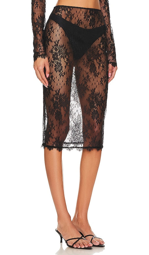 Kiki de Montparnasse Jolie Slip Skirt in Black