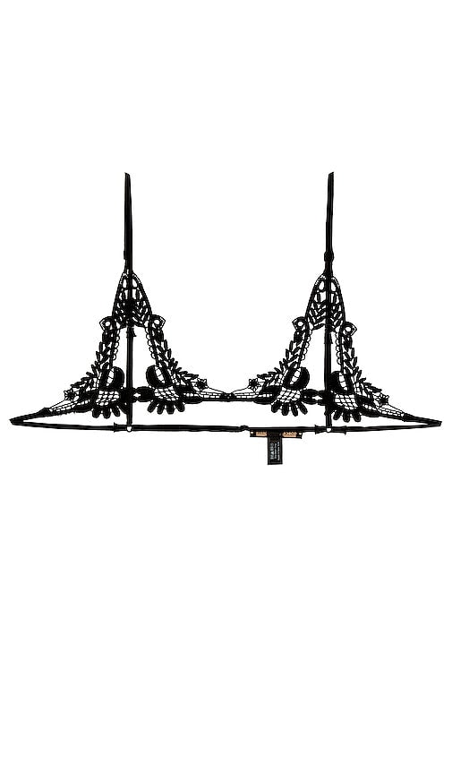 Kiki de Montparnasse Lace Ouvert Bra in Black in Black