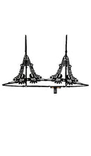 Kiki de Montparnasse Lace Ouvert Bra in Black in Black