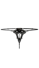 Kiki de Montparnasse Lace Ouvert Thong in Black - Kiki de Montparnasse String Ouvert en Dentelle en Noir - Kiki de Montparnasse 黑色蕾丝 Ouvert 丁字裤 - Kiki de Montparnasse Spitzen-Ouvert-Tanga in Schwarz - Kiki de Montparnasse 레이스 오베르 끈팬티 블랙 색상 - Perizoma Ouvert in pizzo Kiki de Montparnasse in nero