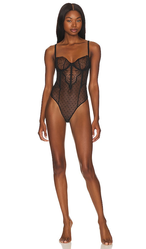 Kiki de Montparnasse Merci Beaucoup Bodysuit in Black - Body Kiki de Montparnasse Merci Beaucoup en noir - Kiki de Montparnasse Merci Beaucoup 黑色连体衣 - Kiki de Montparnasse Merci Beaucoup Body in Schwarz - Kiki de Montparnasse Merci Beaucoup 바디수트 블랙 색상 - Body Kiki de Montparnasse Merci Beaucoup in nero