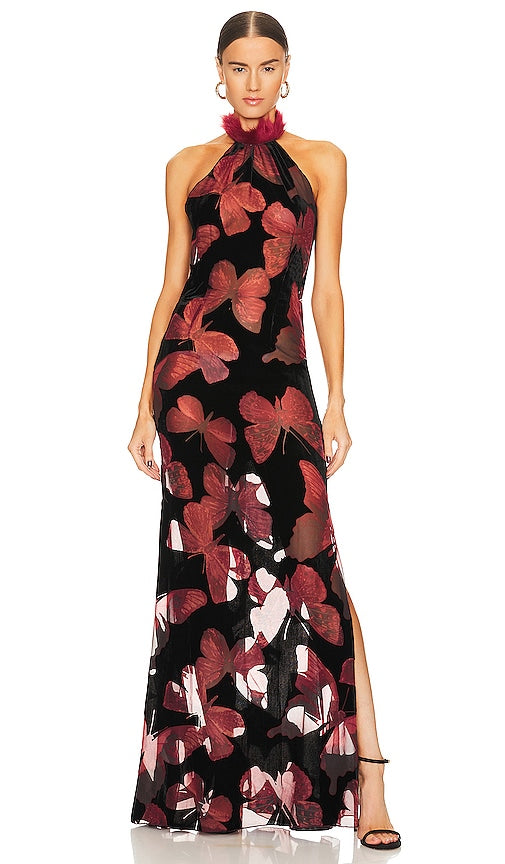 Kim Shui Butterfly Velvet Gown in Black - Robe en velours papillon Kim Shui en noir - Kim Shui 黑色蝴蝶天鹅绒礼服 - Kim Shui Schmetterlings-Samtkleid in Schwarz - Kim Shui 버터플라이 벨벳 가운 블랙 색상 - Abito Kim Shui in velluto a farfalla in nero