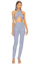 Kim Shui Glitter Wrap Jumpsuit in Blue