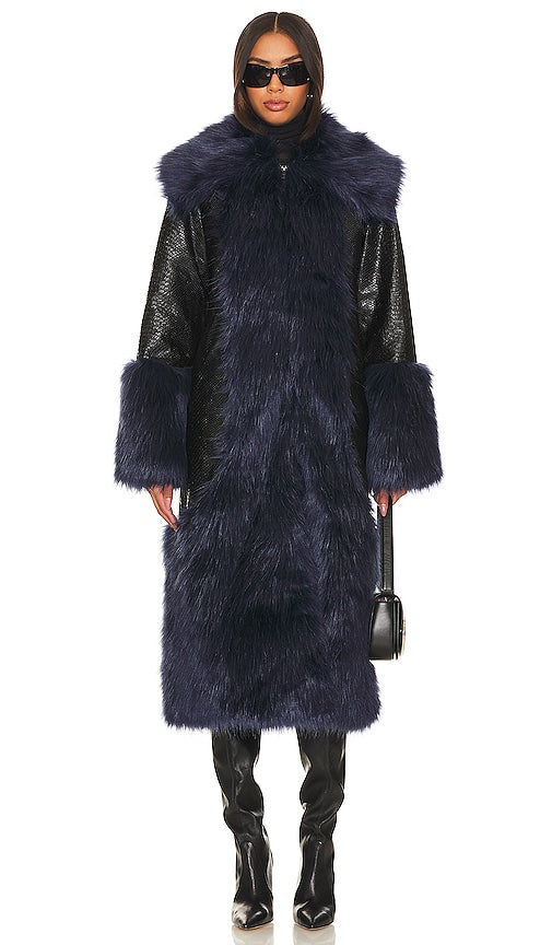Kim Shui Maxi Coat in Navy - Manteau long Kim Shui en bleu marine - Kim Shui 海军蓝大衣 - Kim Shui Maximantel in Marineblau - Kim Shui 맥시 코트 - Cappotto lungo Kim Shui in blu marino
