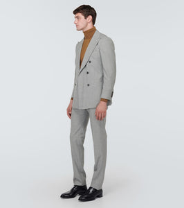 Kiton Double-breasted wool jacket