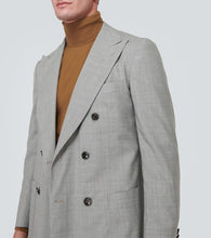 Kiton Double-breasted wool jacket