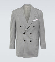 Kiton Double-breasted wool jacket