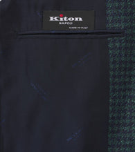 Kiton Houndstooth wool, silk, and linen blazer