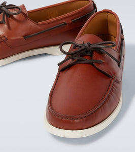 Kiton Leather boat shoes