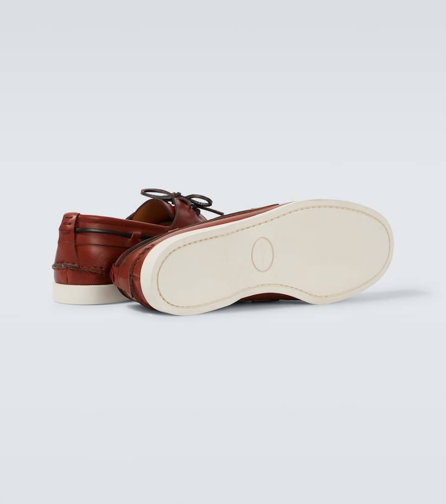 Kiton Leather boat shoes
