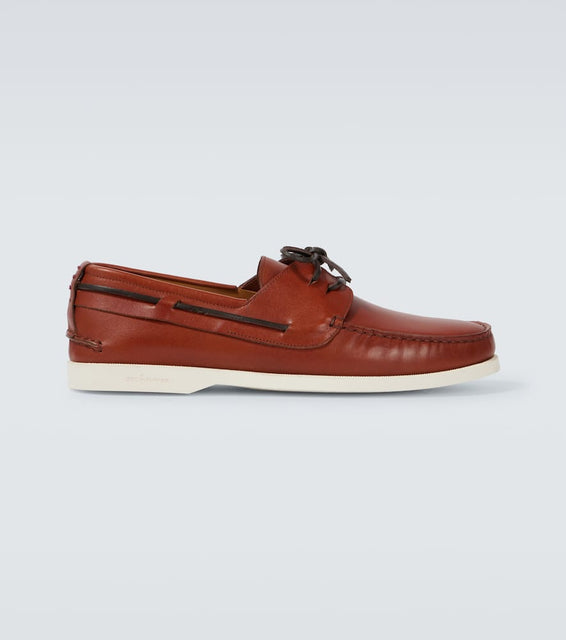 Kiton Leather boat shoes