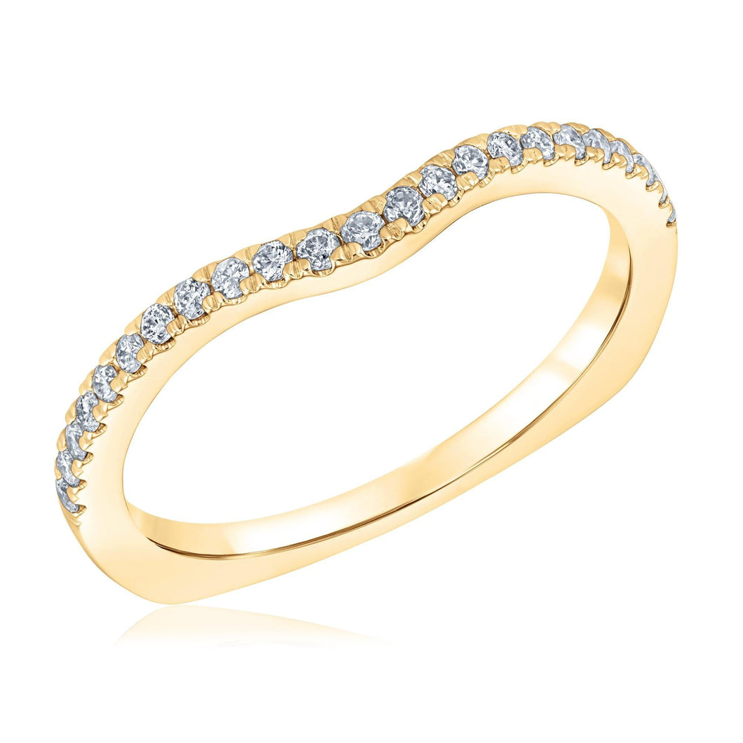 Kleinfeld Fine Jewelry Chrystie Yellow Gold Wedding Band 1/5ctw