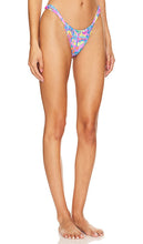 Kulani Kinis Ruched Thong Bikini Bottom in Purple