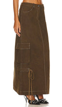 LADO BOKUCHAVA Cargo Maxi Skirt in Brown