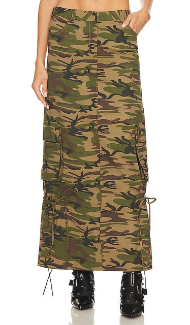 LADO BOKUCHAVA Cargo Skirt in Army - Jupe cargo LADO BOKUCHAVA en armée - LADO BOKUCHAVA 军装工装裙 - LADO BOKUCHAVA Cargorock in Army - LADO BOKUCHAVA 카고 스커트 - Gonna cargo LADO BOKUCHAVA in stile militare