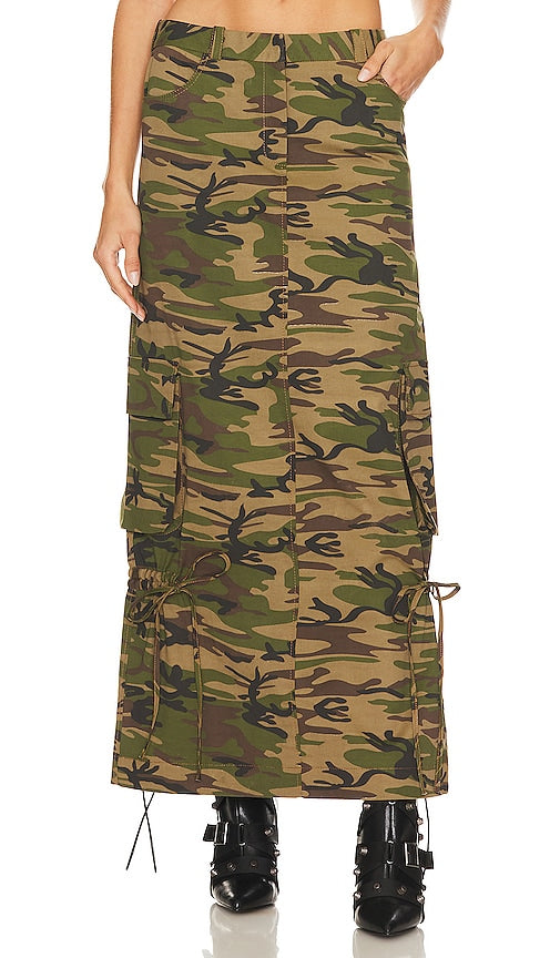 LADO BOKUCHAVA Cargo Skirt in Army - Jupe cargo LADO BOKUCHAVA en armée - LADO BOKUCHAVA 军装工装裙 - LADO BOKUCHAVA Cargorock in Army - LADO BOKUCHAVA 카고 스커트 - Gonna cargo LADO BOKUCHAVA in stile militare