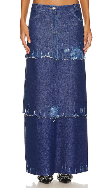LADO BOKUCHAVA Ocean Skirt in Blue - LADO BOKUCHAVA Jupe océan en bleu - LADO BOKUCHAVA 蓝色海洋裙 - LADO BOKUCHAVA Ozeanrock in Blau - LADO BOKUCHAVA 오션 스커트 - Gonna oceano LADO BOKUCHAVA in blu