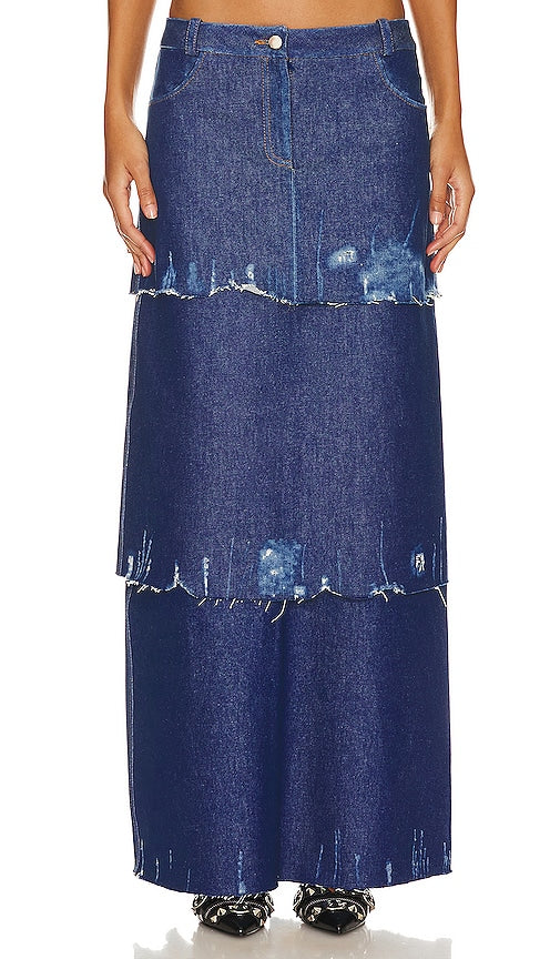 LADO BOKUCHAVA Ocean Skirt in Blue - LADO BOKUCHAVA Jupe océan en bleu - LADO BOKUCHAVA 蓝色海洋裙 - LADO BOKUCHAVA Ozeanrock in Blau - LADO BOKUCHAVA 오션 스커트 - Gonna oceano LADO BOKUCHAVA in blu
