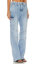 L'AGENCE Brooklyn Utility Wide Leg Pant in Blue